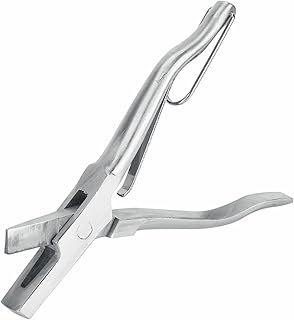 Ear Tagging Pliers, Stainless Steel V-Shape Ear Tag Pliers Tongs for Pig Animal Livestock Tool Plier Applicator Farm Accessory, Easy Loading of Tags, Silver