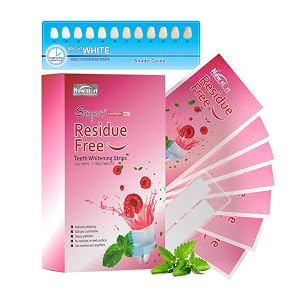 Teeth Whitening Strips for Sensitive Teeth - Results in 7 Days Rave Reviews Professional 7 Non-Slip Strips Whitestrip