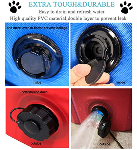 image for GRULLIN Pet Swimming Pool Portable Foldable Pool Dogs Cats Bathing Tub