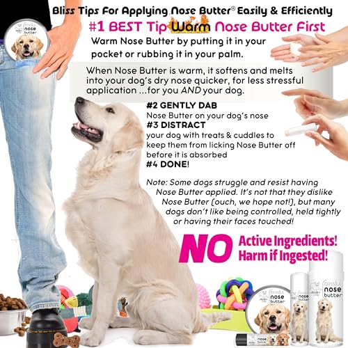 Image of The Blissful Dog Golden Retriever Nose Butter, Versatile Dog Nose Balm for Dry Nose, Handcrafted Nose Moisturizer, Easy-to-Apply Dog Essentials, Unscented, 2 oz.