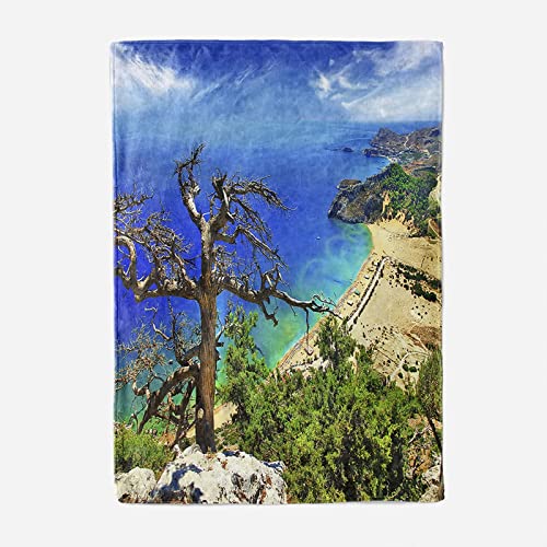 Couverture de lit KnSam douce et confortable en maille flannel dense