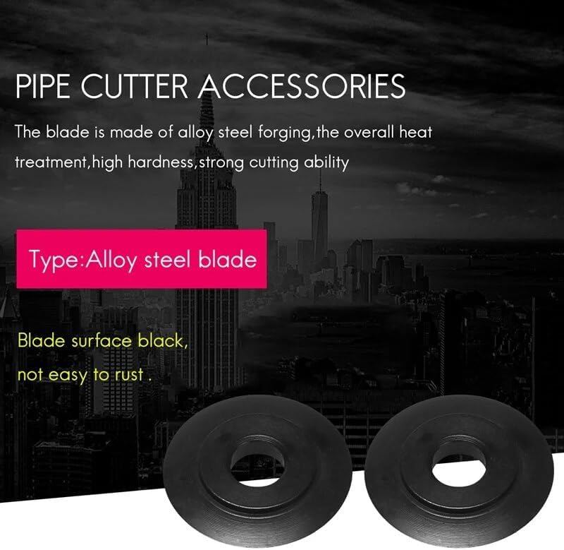 10Pcs/Set Spare Copper Pipe Slice Cutting Wheels Blade For 15Mm/22Mm Tube Cutter| | - - (Color: Black)
