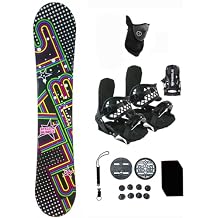 Symbolic Stella 140cm 144cm Snowboard and Black Bindings Package Leash, Stomp, Mask Women Girls Kids