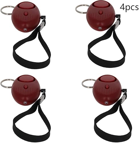 Miniatura 2 de Bettomshin - Paquete de 4 alarmas personales de sonido seguro, llavero de alarma de seguridad personal de 130 dB con luces LED, alarma de seguridad