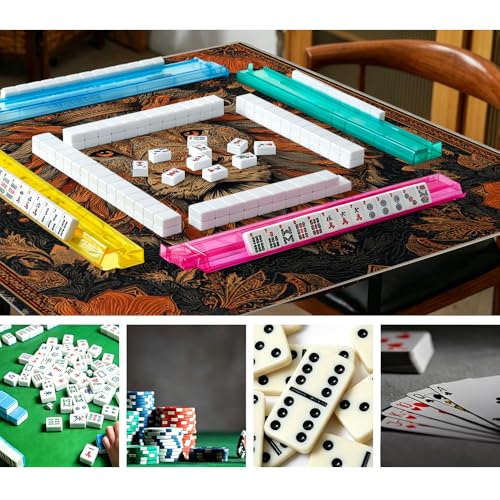 Tapete Mahjong Vintage Naranja/Beige 33x33 Pulgadas miniatura 3
