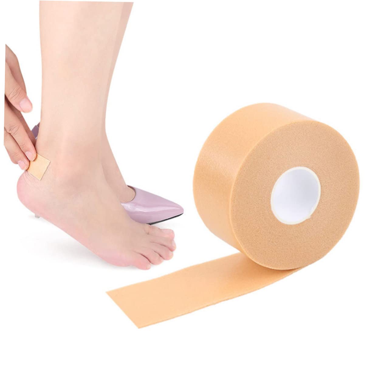 FOMIYES Rollen Anti-verschleiß-aufkleber Für High Heels Blisterpolsterband Hohe Fersenkissen Schaumstoffpolsterbinden Fußpflege Aufkleber Nicht- Pe-schaum Pad Mädchen Multifunktion