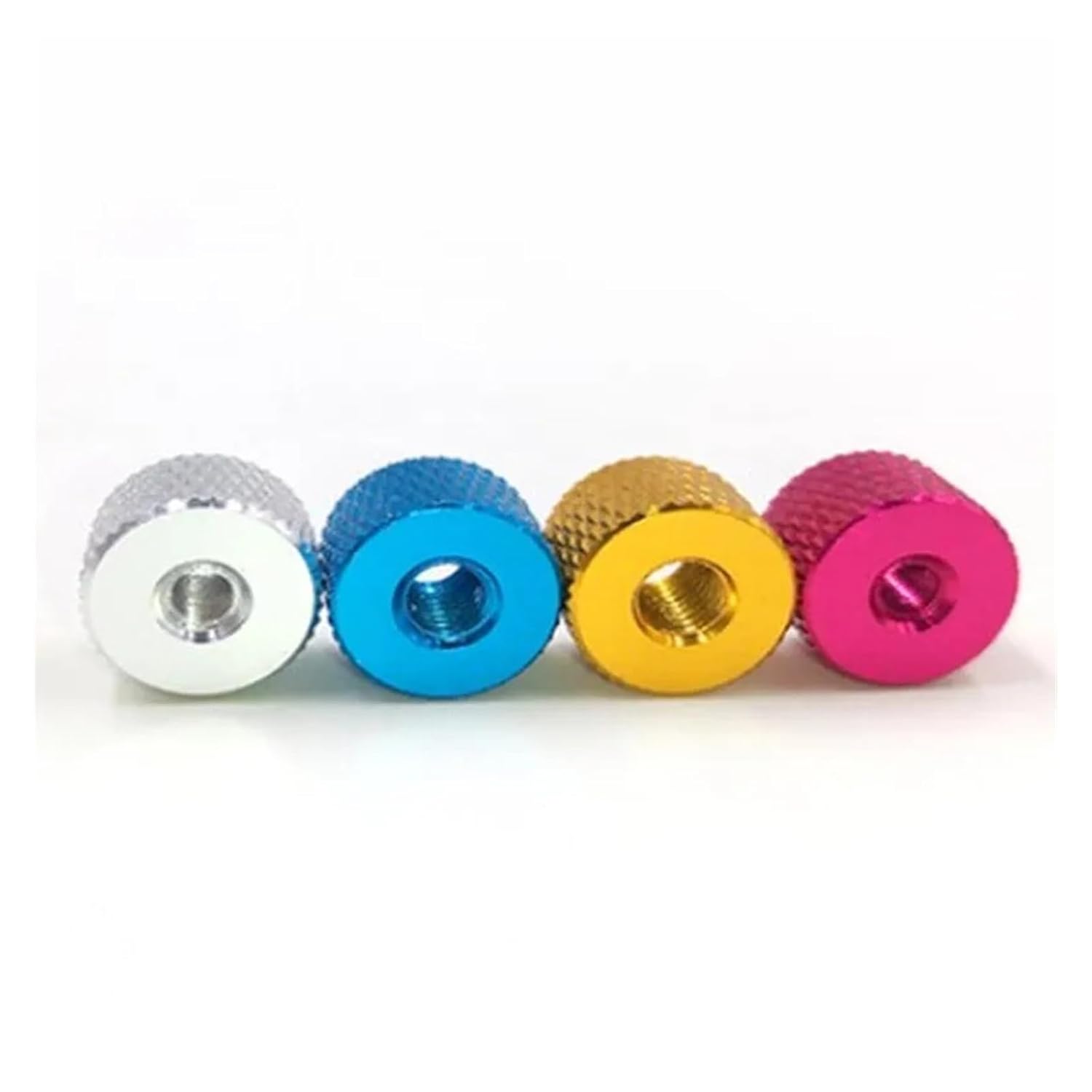 10pcs/lot M3 M4 Knurled Colourful Aluminum Thumb Nut(Pink,M3)