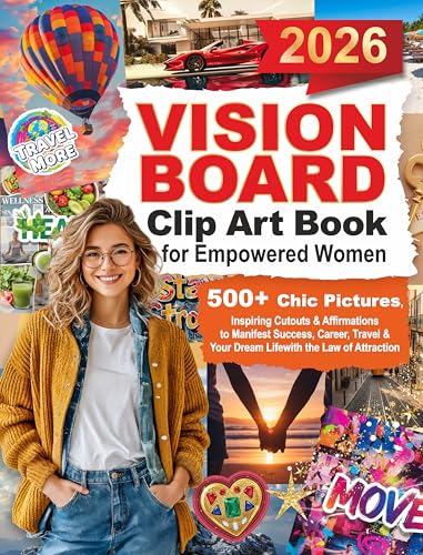 2026 Vision Board Clip Art Book for Empowered Women: 500+