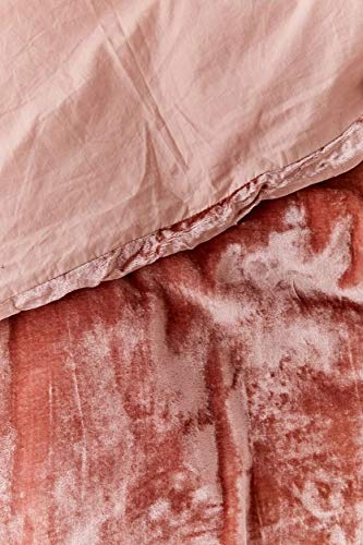 Craftolic 100% Cotton, 3 Pieces, Queen Size, Crushed Velvet Faux Fur Duvet Cover Set With Zip Closure & Corner Ties | 300 Tc, 1 Luxury Comforter Cover + 2 Pillow Covers | Rose Gold Bedding Set #TOP2