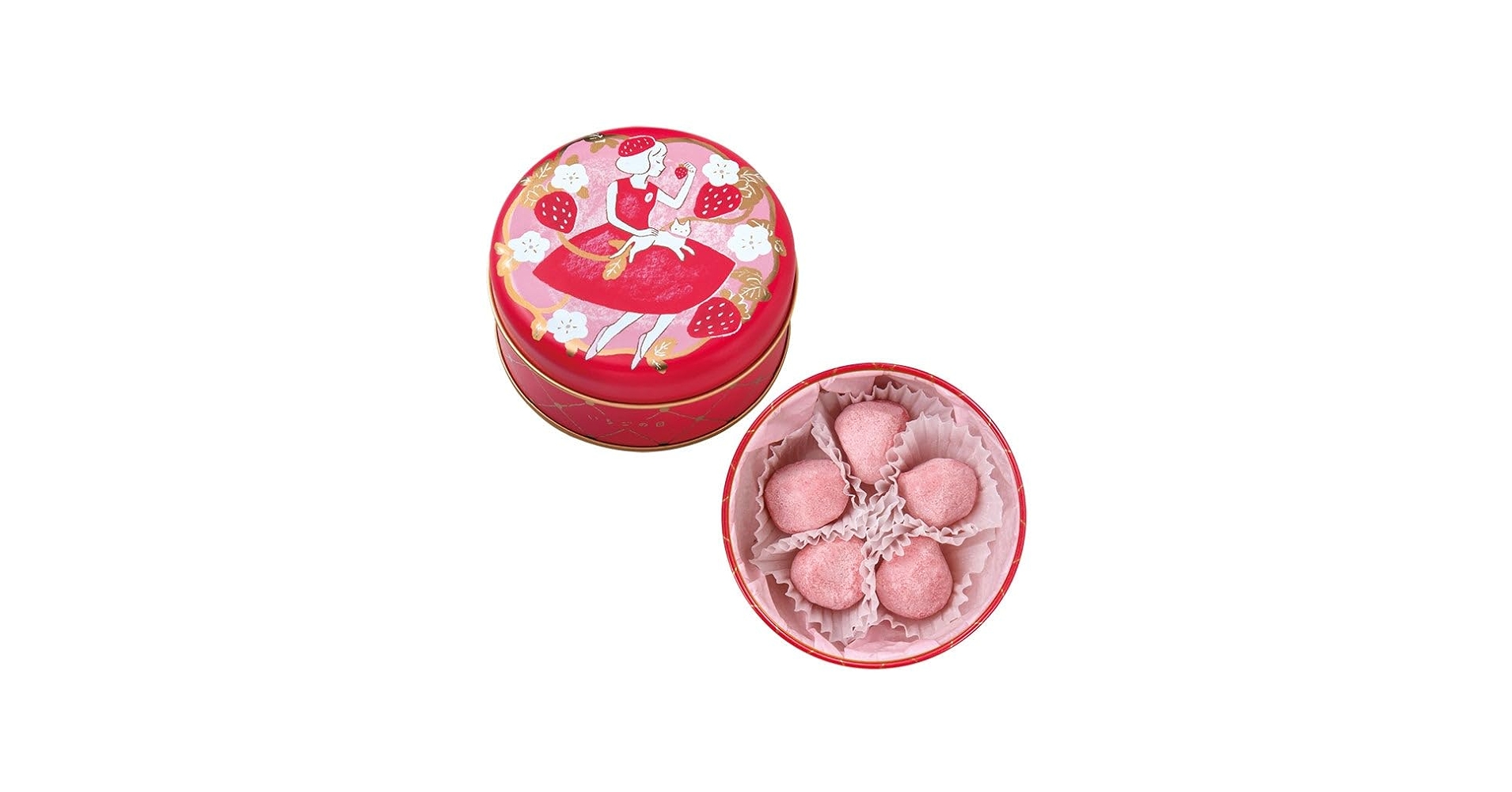 Amazon.co.jp: いちごの日 あまおう苺のトリュフ缶 バレンタイン