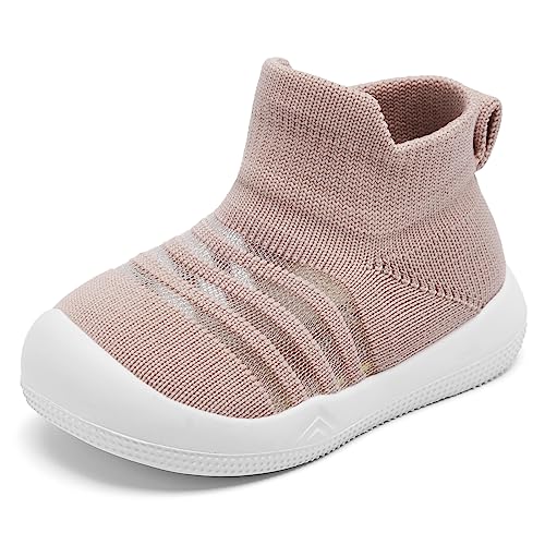 Image of Engtoy Baby Shoes Baby Sock Shoes Baby Walking Shoes Infant Non-Slip Breathable Slippers with Soft Rubber Sole Baby Boys Girls Slip On Sneakers