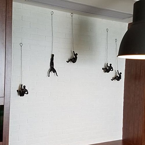 A.b Crew Unique Design Resin Made Climbing Man Wall Art Home Decor Sculpture (Posture 2+Posture 3) #TOP5