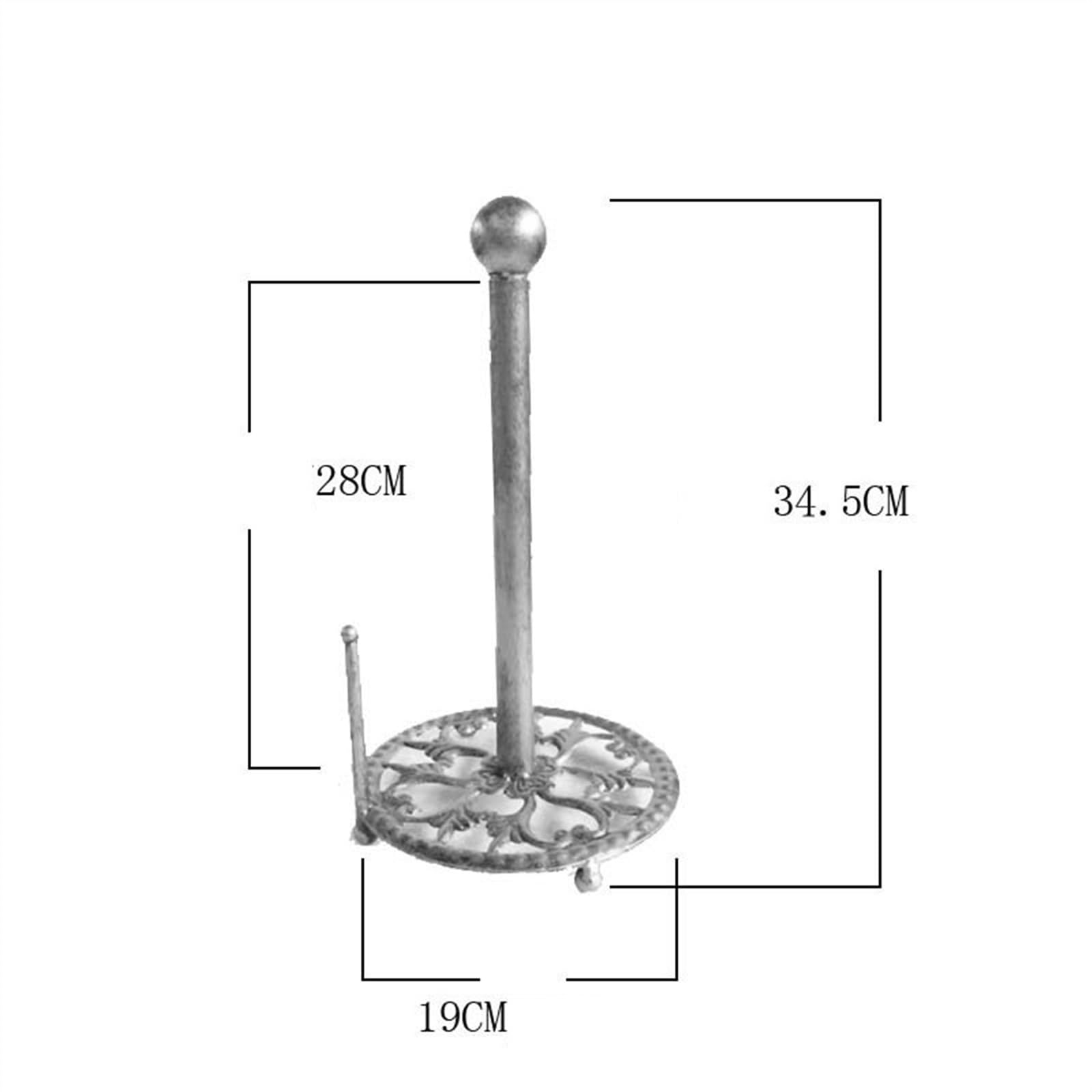 Portarotolo da Cucina Portarotolo da Tavolo in Ferro Fantasia, ripiano portaoggetti in plastica da Cucina, ripiano for fazzoletti (Dorato) Portarotoli Cucina