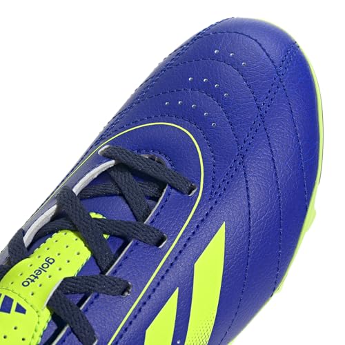 adidas Tênis de futebol unissex infantil Goletto Ix Firm Multi Ground, Azul lúcido/limão lúcido/azul