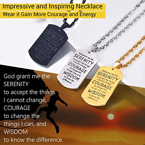 Prosteel Black Cross Pendants Necklaces Dogtag Men Women Jewelry Inspirational Bible Verse Jewelry Military Dog Tag Catholic Christian Christmas Gift #TOP2