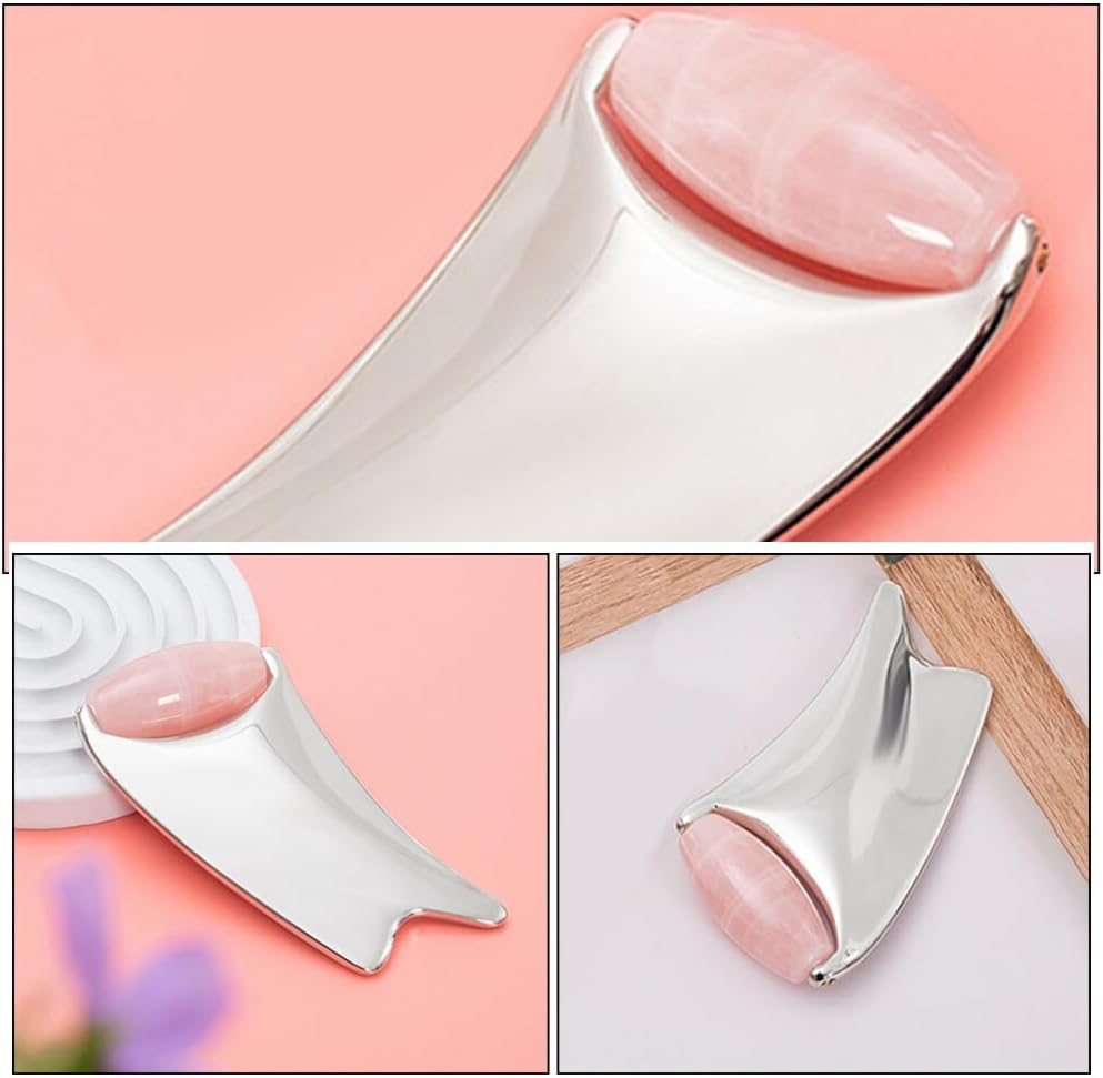 Beavorty Face Scraping Guasha Tool Double-end Facial for Skin Tightening Eye Area and Relaxation Chic Design for and Travel
