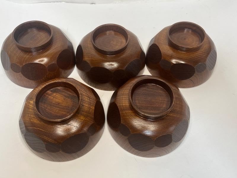 会津塗 漆器 吸物椀 5客揃 共箱付 天然木 会津塗 漆器 吸物椀 5客揃 共