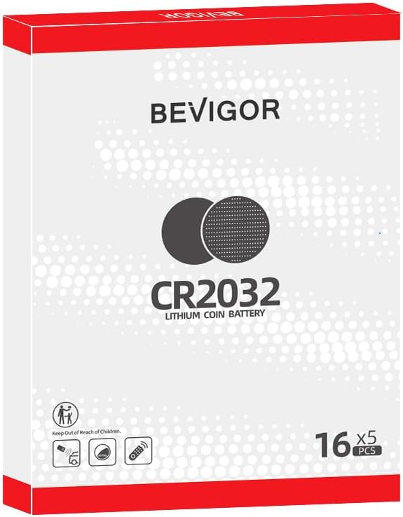 BEVIGOR 2032 Battery Compatible with Apple AirTag CR2032 Lithium 3V Coin Battery for Child Safety, Suitable for Key Fobs, Smart Sensors, Scales, Candles and More 20pcs (CR2032-120P)