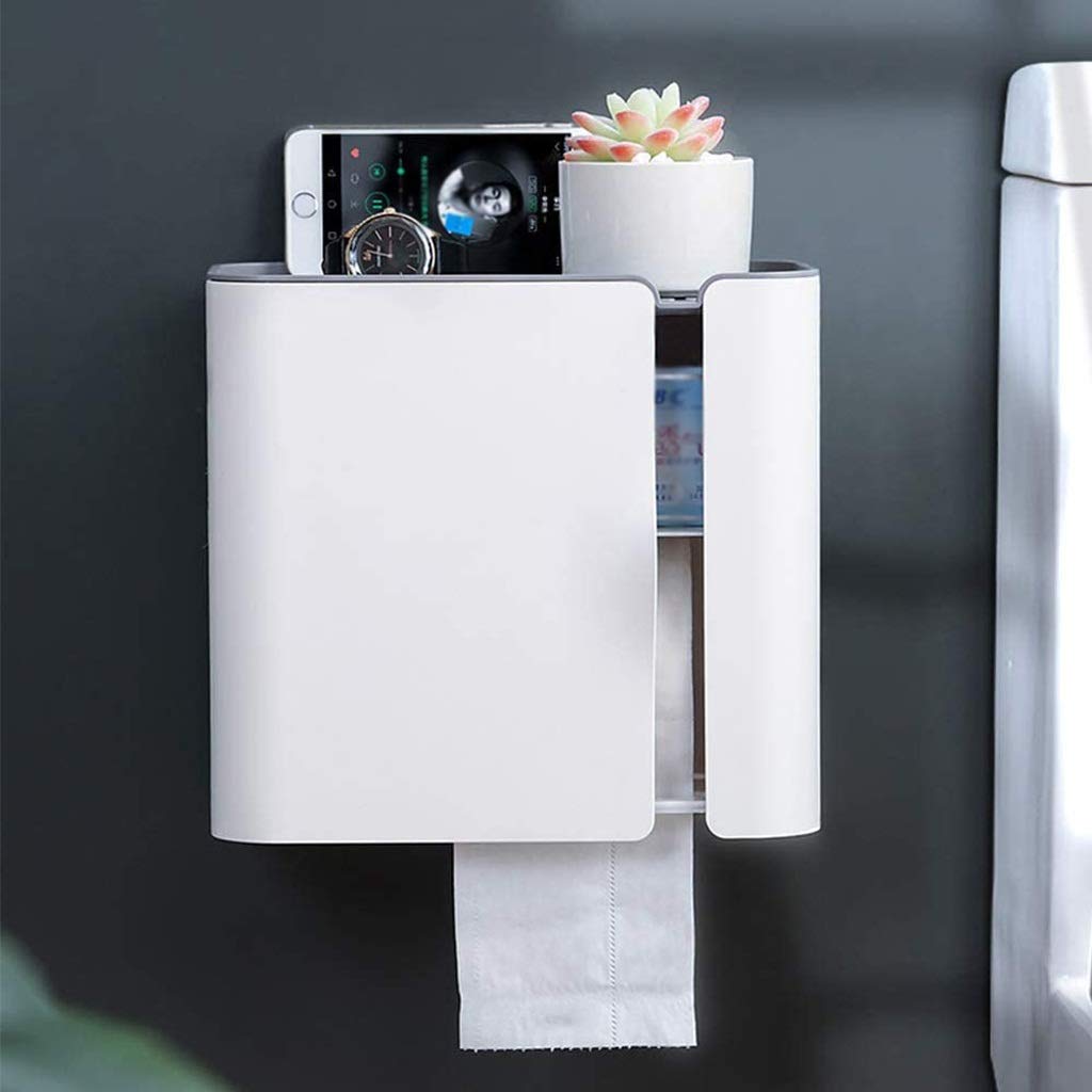 NEECS Porta Carta igienica Scatola per fazzoletti Dispenser per fazzoletti a Parete Portarotolo Impermeabile per Cucina Bagno