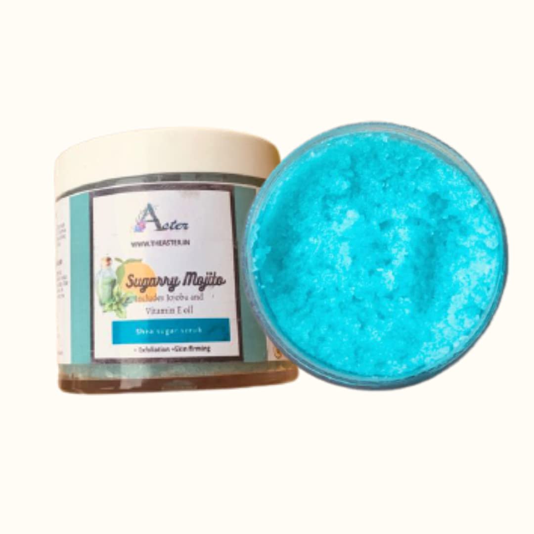 Aster Sugarry mojito body scrub, non greasy scrub , Exfoliation, citrus and peppermint fragrance, 125 GMS body scrub, No Parabens and sulphate, All skin type-picture-14