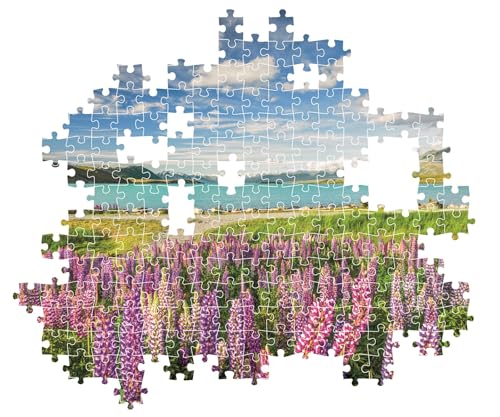 Puzzle Compact 1500 pièces : Lupin au lac Tekapo Clementoni Puzzles - vue 5