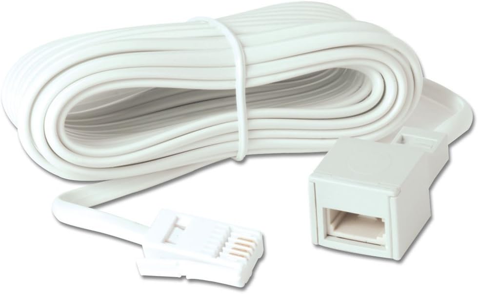 Wired-up BT 10m Telephone Extension Cable Suitable for BT and Other Networks