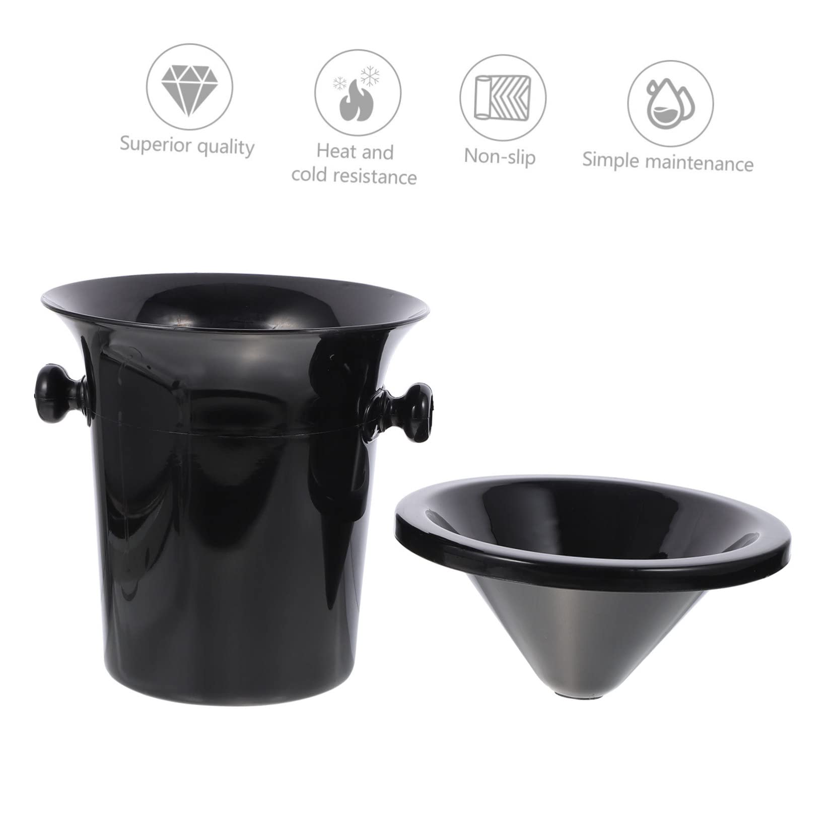 SOLUSTRE Cubo de 3 piezas, barril de pincho, accesorios para nevera, accesorios para bañera, cubo de hielo, cubo de hielo, cubo de hielo, cubo de hielo, cubo de vino, cubo de vino, cubo de escupir