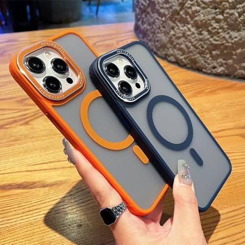 Coque antichoc iPhone 14 étui magnétique gris mat contre les chutes