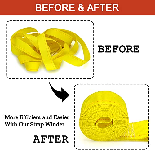 AUTOAlkins 2 Pack Winch Strap Winder, Rollup Flatbed Trailer Winch