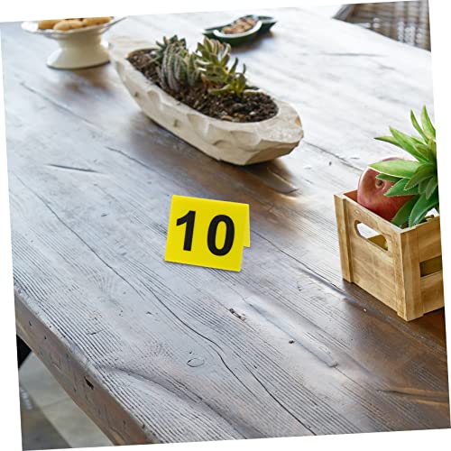 STOBOK Evidence Yellow Markers 10pcs Signage Yellow Acrylic Number Crime Scene Markers Evidence Markers, 6.3X5.5X0.2CM - Image 3