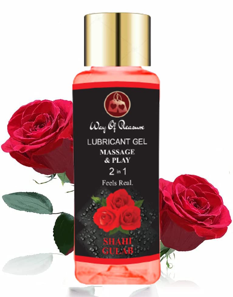 Way Of Pleasure Lube Massage & Lubricant Gel Water Based Lube | |Non-Sticky | Rose