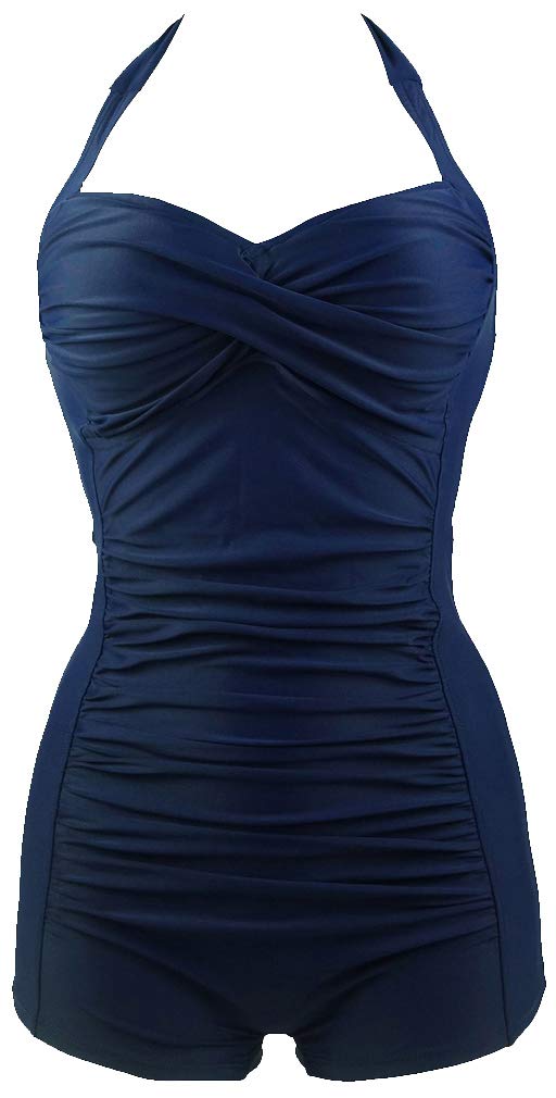 PANOZON Mujer Vestido de Bañador Traje de Baño una Pieza para Playa y Mar Boyshorts