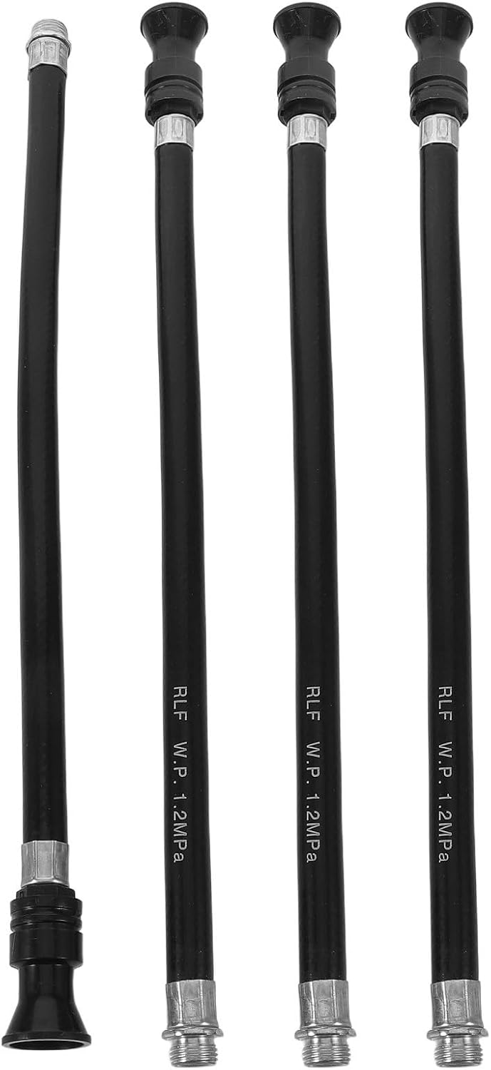 4pcs Fire Extinguisher Discharge Hose Tube 16 Inch Replacement Black
