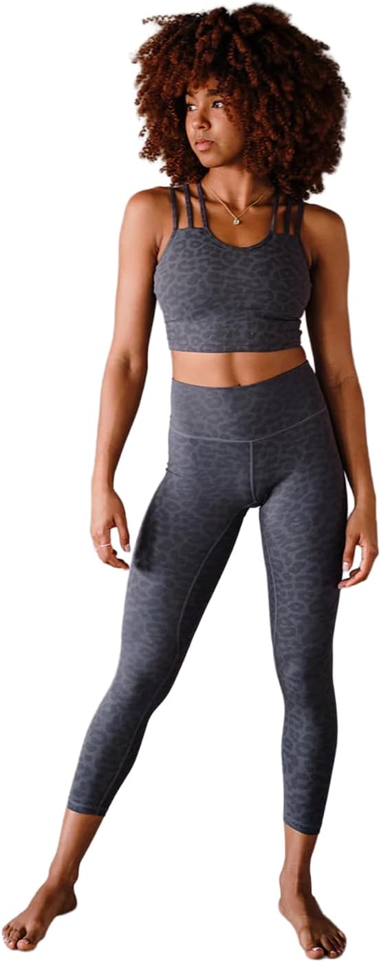 Women’s High-Waist Grey Lavish Leggings, Seamless Compression Yoga Pants with Tummy Control, Squat-Proof