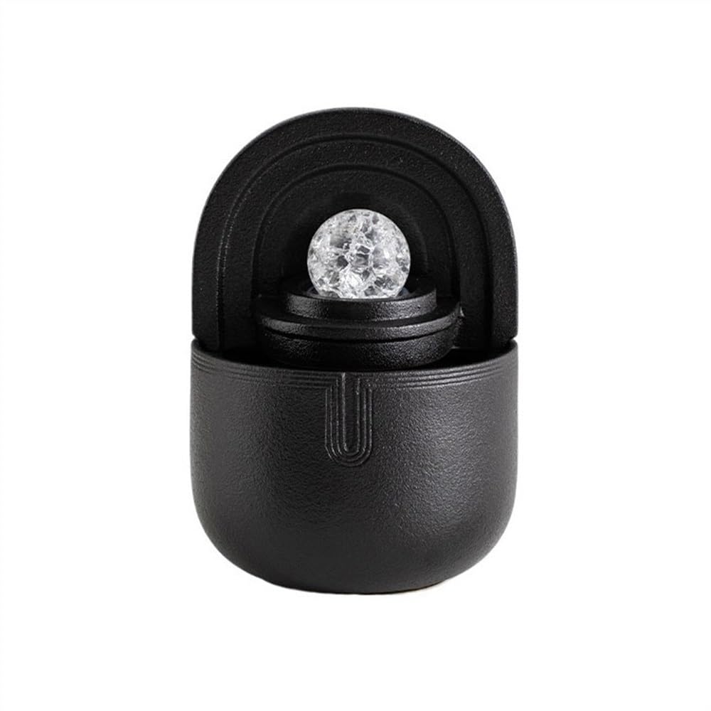 Water Feature Fortune Feng Shui Fountain Desktop Ornaments(Black)