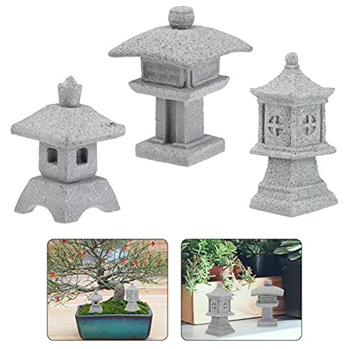 Cabilock 3 Stücke Mini Asiatische Pagode Statue - 6