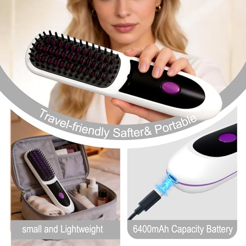 Cepillo Alisador Portátil para Cabello Corto miniatura 5