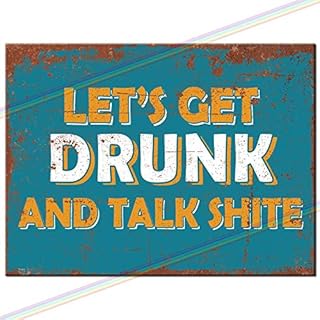 Metal Signs - Lets Get Funny Logo Man Cave Tin Metal Sign Hanging Wall Plaque Kitchen Shed Garage. Medium(20cm x 15cm)