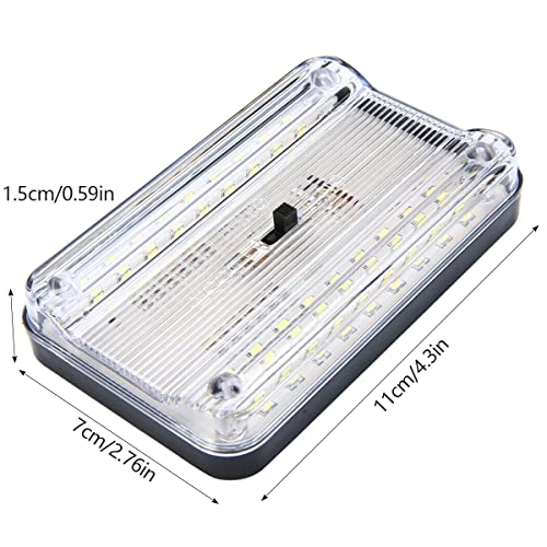 NEMTMCUA Car Interior Roof Lights,12V 36 LED Bulbs White Vehicle Ceiling,LED Lighting Lamp,Car Dome Reading Light with On/Off Switch,for Camper Van Caravan Boat Dome Light Motorhome - Thumbnail 2