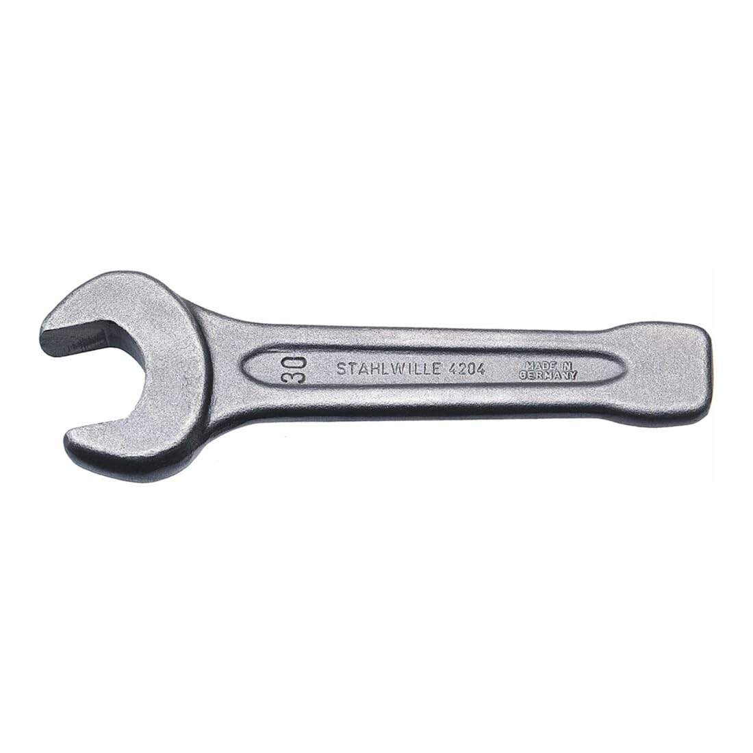 Stahlwille 42040036 4204 Striking Face Open-Ended Wrench, Size 36mm, Special Tool Steel with Grey Finish, Drop Forged, and Hardened, Length 215mm