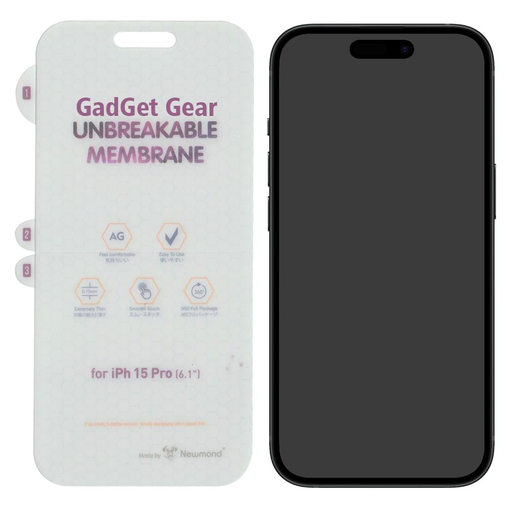 GADGET GEAR Matte Front Unbreakable Screen Protector Hydrogel Membrane Compatible with iPhone 15 Pro with Edge to Edge Coverage and Easy Installation Kit (Matte, Front) Transparent (B0CKST9RR6) Amazon Price History, Amazon Price Tracker