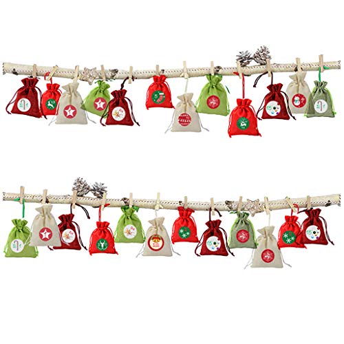 IIRC Adventskalender Zum Befüllen - 24 Häuschen Mit Aufklebern Für Weihnachten