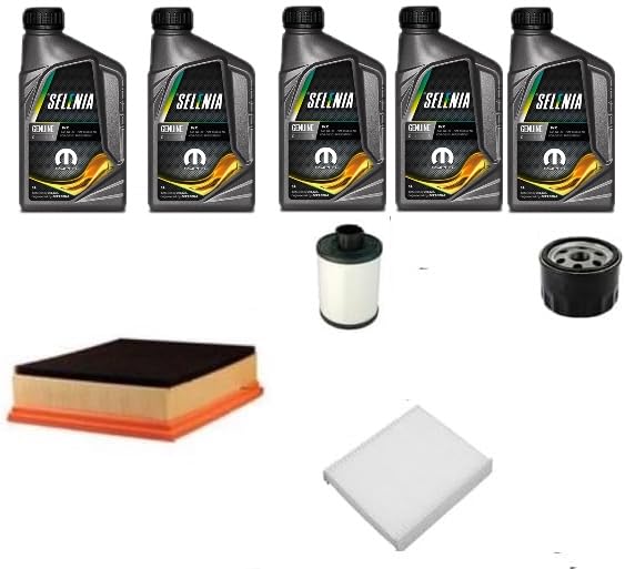 AOQ - KIT TAGLIANDO 4 FILTRI + 5 LITRI OLIO SEL.WR 5W40 COMPATIBILE CON FT MULTIPLA 1.9 MULTIJET DAL 02.05>__