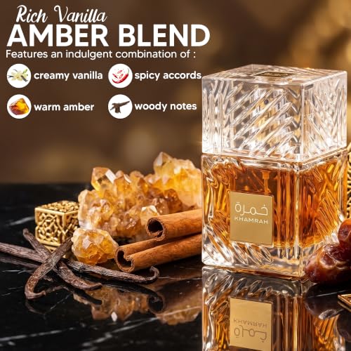 OBD Khamrah Eau De Parfum 100ml Unisex Arabian Perfume Long Lasting Vanilla Amber Spicy Woody Fragrance Luxury Perfume Spray for Men and Women Gift Ready Packaging - Image 3