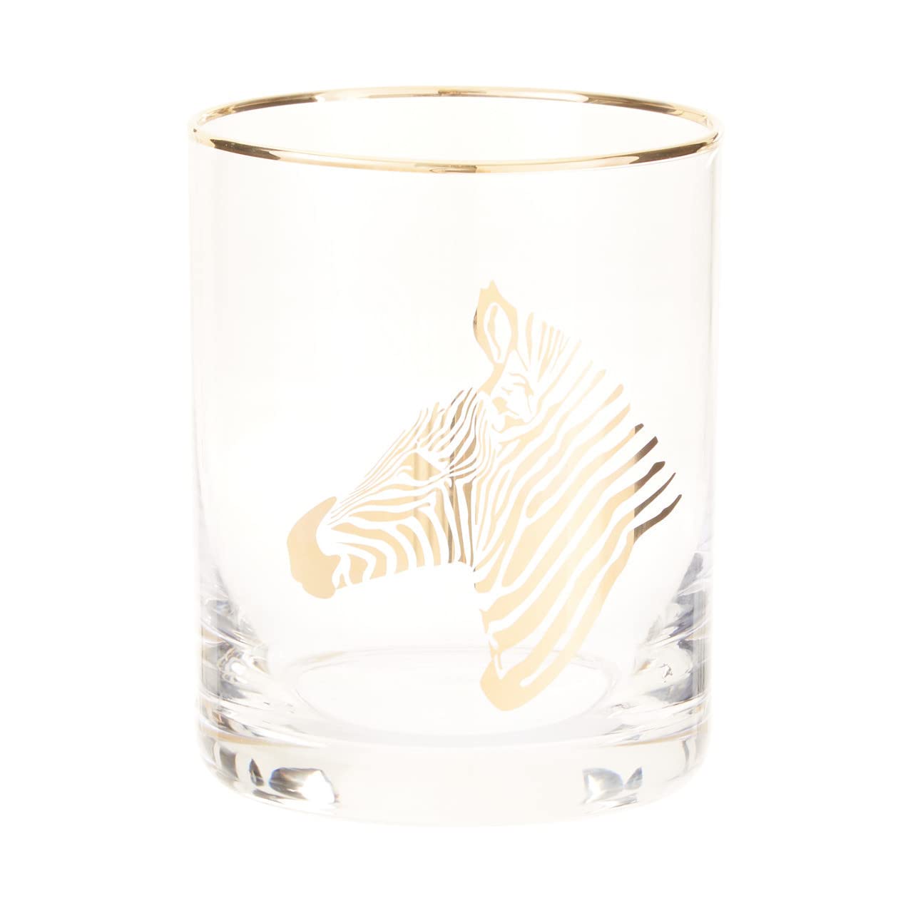 Orsina Zebra Print Glass Tumbler 380ml Clear