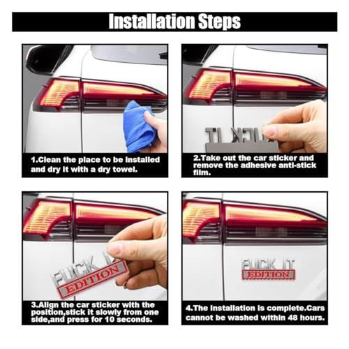 Image of Fuck IT Edition Emblem 3D Sticker Decal, Cool Badge Decoration for Car Truck SUV Laptop