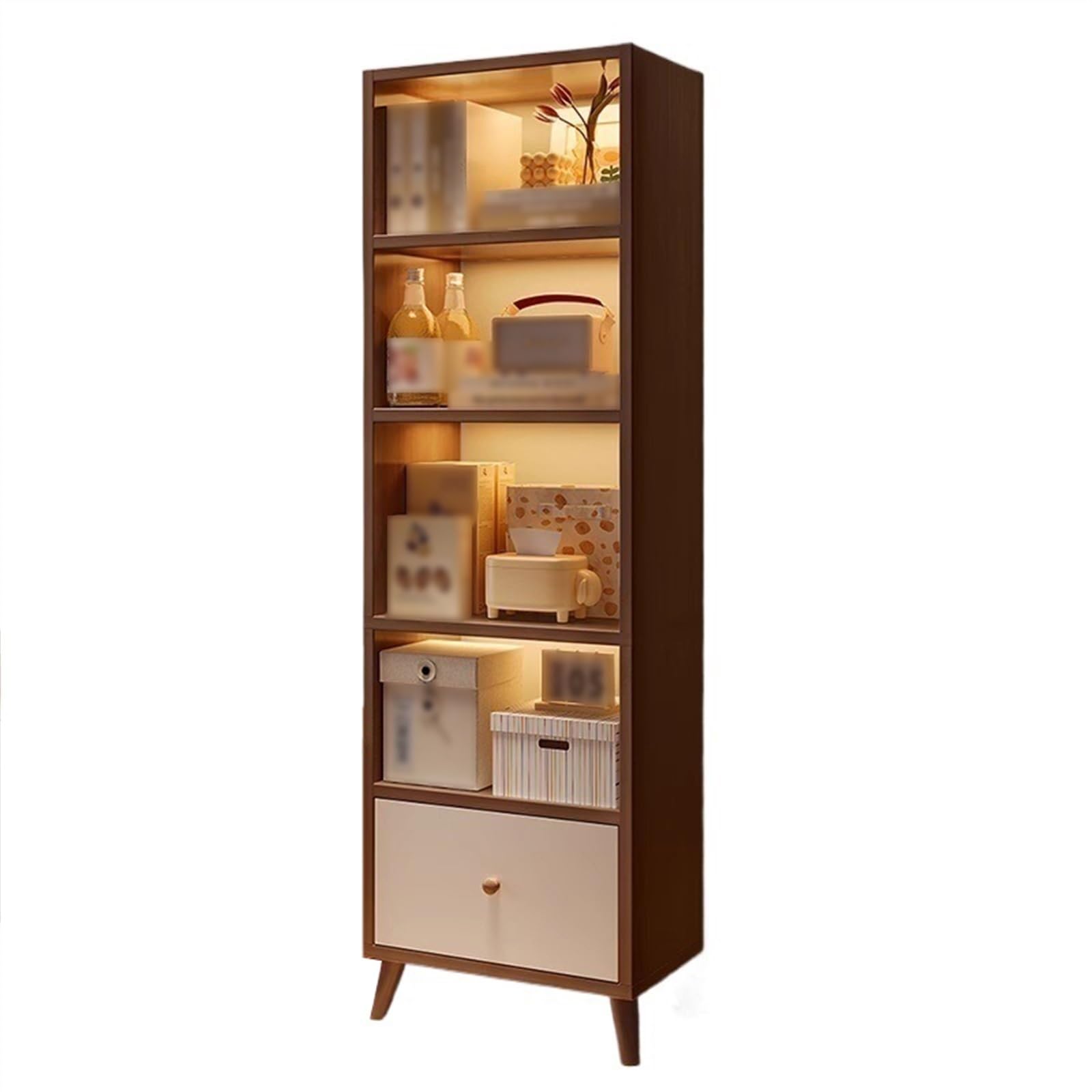 AYCDL Bookcase Bookshelf Floor-to-Ceiling Storage Rack Next to Tv Cabinet Living Room Storage Cabinet Storage Cabinet Organizer Display Rack Display Shelf