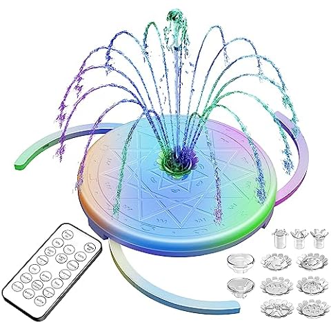 USB Floating Pond Fountain with LED Lighting Cover
