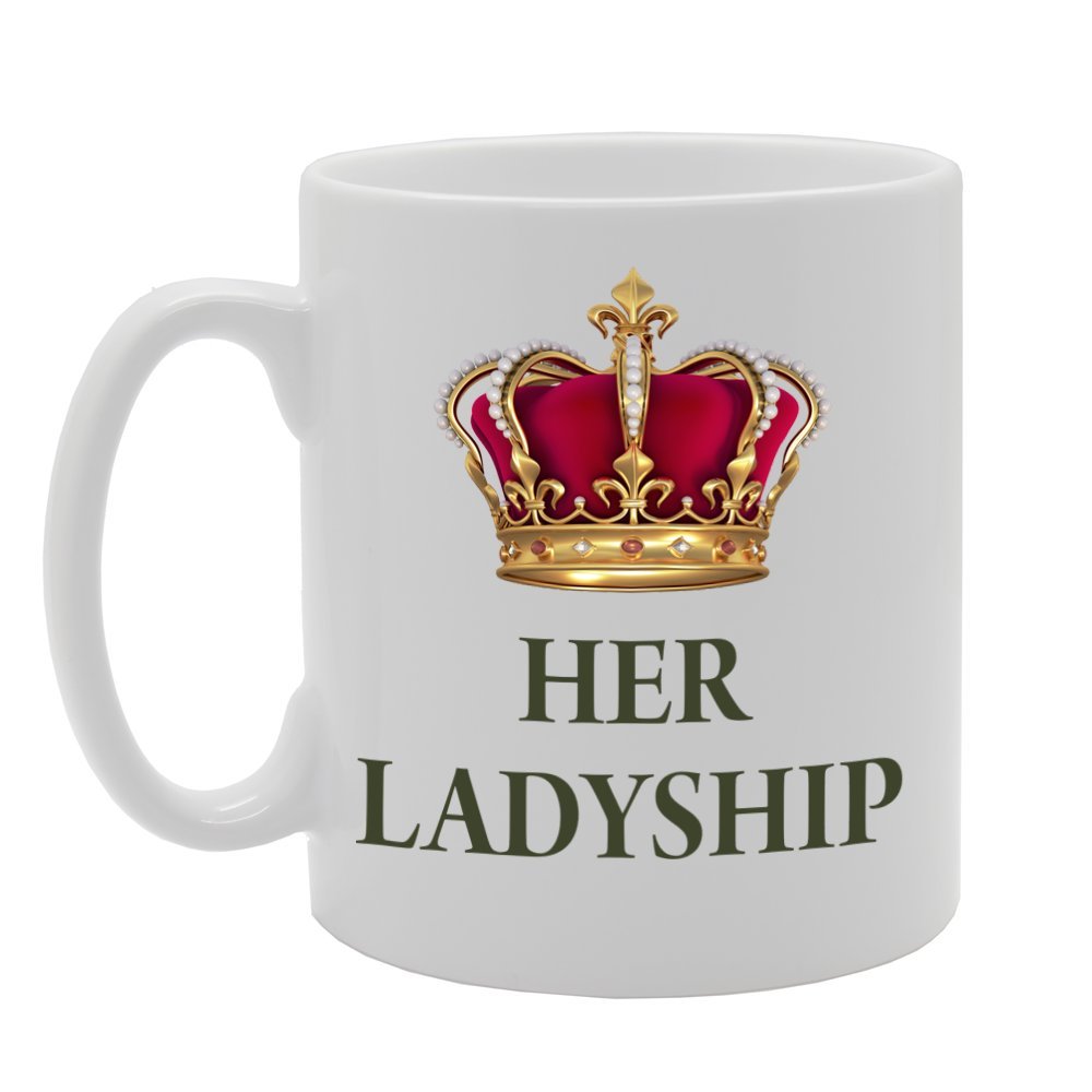 Coralgraph Inc Men's White Mg1087 Her Ladyship Novelty Gift Printed Tea Coffee Ceramic Mug