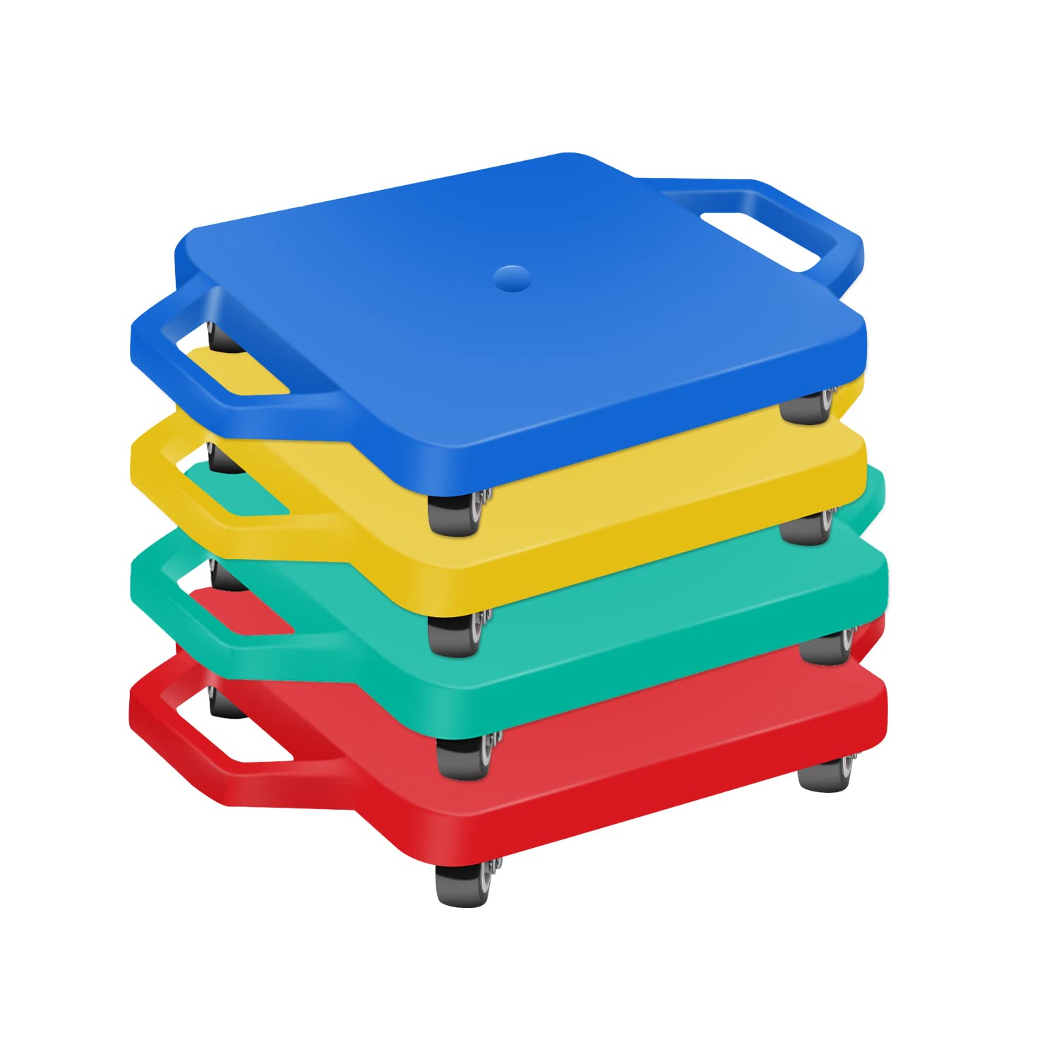 Sports Scooter Board with Handles, Floor Scooter, Sitting Scooter Board for Kids Sports Activities, Age: Over 6 Years Old